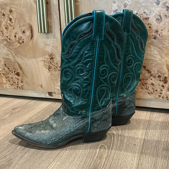 Teal Cowboy Boots - Picture 1 of 5